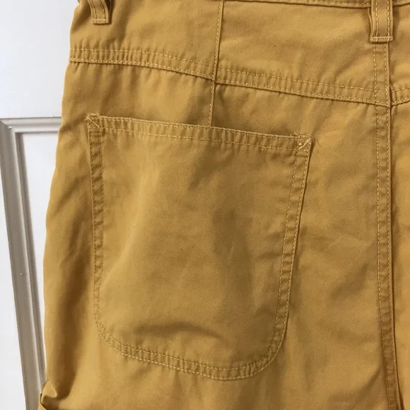 VTG Esprit high waisted shorts Sz 11/12 Cotton twill mustard yellow Excellet con - Picture 8 of 10